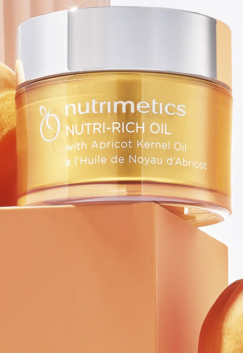 Nutri-rich Oil on apricot stand